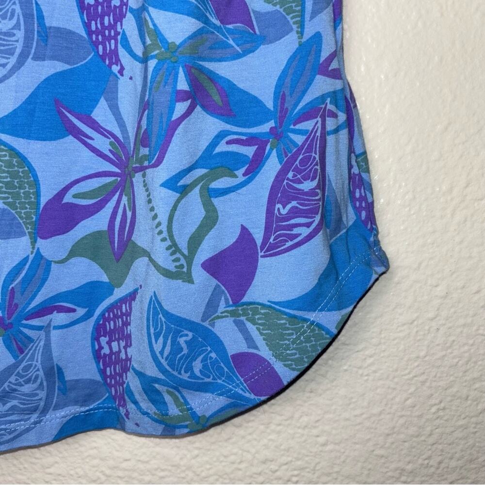 Fresh Produce Beachside Blooms Mika Twist Top Women's size XS purple.blue,green - Picture 9 of 15